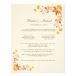 Autumn Foliage Wedding Accomodations Card Invitation