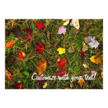 Autumn forest floor custom invitation