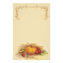 Autumn Harvest Custom Stationery