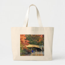 Autumn in Central Park: Boaters by Bow Bridge  #01 Bag