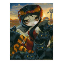 "Autumn Kitties" Postcard