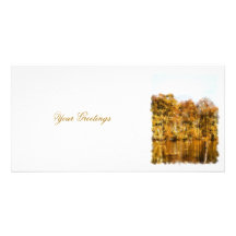 AUTUMN LAKE PHOTO GREETING CARD