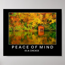 Autumn Lake Reflections: Peace of Mind Posters