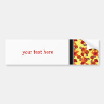 Autumn Leaf Mushroom Pattern Bumper Sticker
