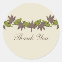 Autumn Leaves Border Stickers, Brown/Green