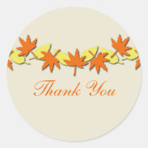 Autumn Leaves Border Stickers, Orange/Yellow