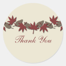 Autumn Leaves Border Stickers, Red/Brown