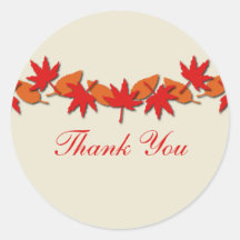 Autumn Leaves Border Stickers, Red/Orange