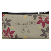 Autumn Leaves Bride Survival Kit Makeup Bags