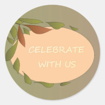 Autumn Leaves Celebration Card Sticker