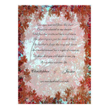 Autumn Leaves elopement announcement