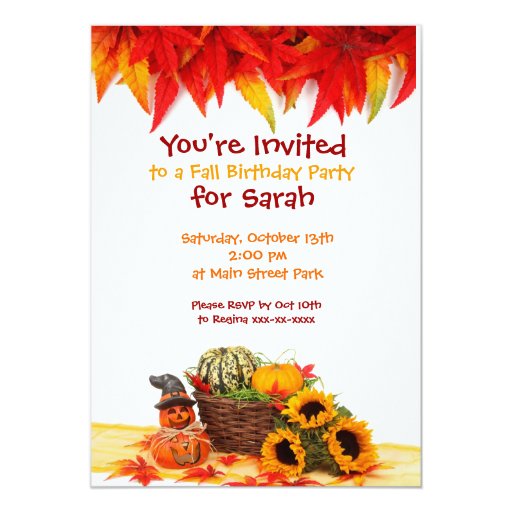 harvest party invitations
