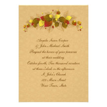 Autumn Leaves Personalized Invites