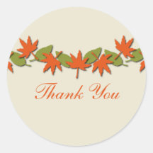Autumn Leaves TY Border Stickers, Orange/Green