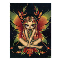 "Autumn Night Fairy" Postcard