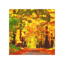 Autumn path canvas prints