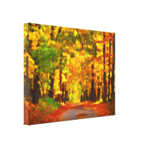 Autumn path canvas prints