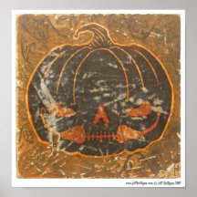 Autumn Pumpkin's Smile Print