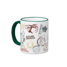 autumn rubber postage stamp mug