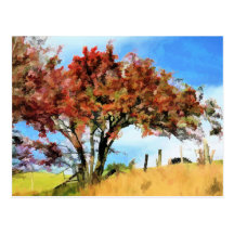 AUTUMN TREES POSTCARD