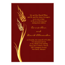 Autumn Wheat Wedding Invitation