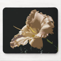 Autumn Wood Daylily Cutout Mouse Pad