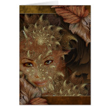 Autumn Wood Nymph Greetings & Notecards