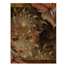 Autumn Wood Nymph Postcard