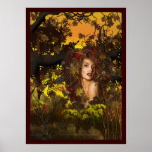 Autumn Wood Nymph Posters