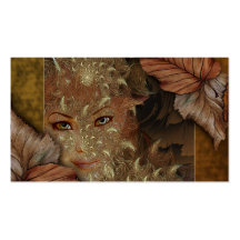 Autumn Wood Nymph Profile Cards Business Card Templates