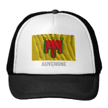 Auvergne waving flag with name trucker hat