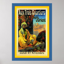 Aux Trois Quarters~ Vintage Advertising Posters