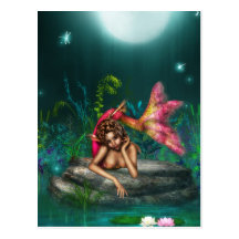 Ava the Pink Mermaid Post Cards