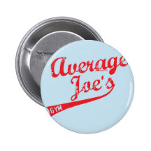 average joes gym pinback button
