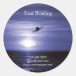 Aviation flying business marketing round sticker