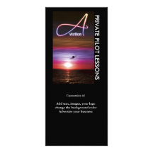 Aviation flying pilots business marketing custom rack cards