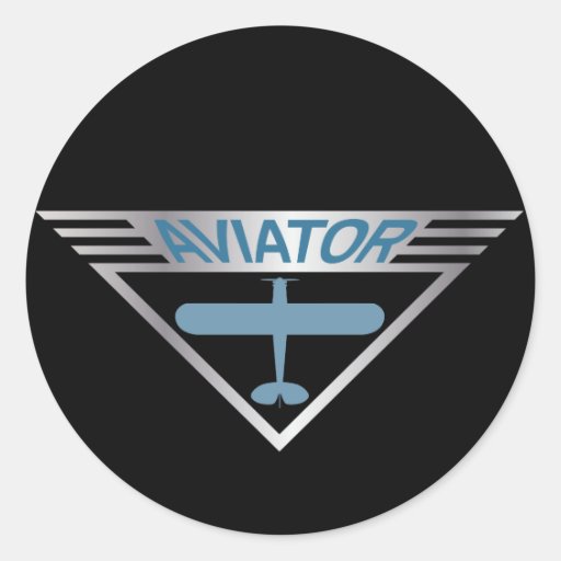 Aviator Round Stickers