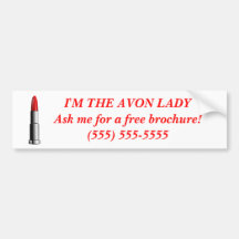 Avon Lady Bumper Sticker - Custom