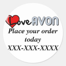 Avon Magnet Round Sticker