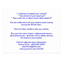 AVON Recruiting Post Card