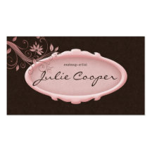 Avon Salon Business Card Spa Floral Pink
