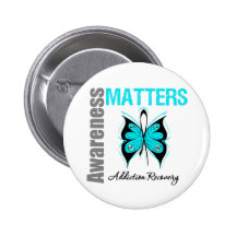 Awareness Matters Butterfly Addiction Recovery Pins