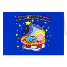 Away in a Manger Christmas Carol T-shirts, Gifts Cards