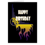 Awesome Flames Birthday Card