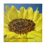 Awesome Grandma! Holiday gifts Tiles Sunflowers