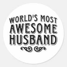 Awesome Husband Round Sticker