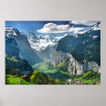 Awesome Switzerland Alps Canvas Fine Art Posters