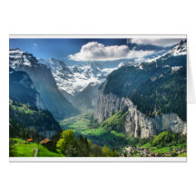 Awesome Switzerland Alps Greeting Card