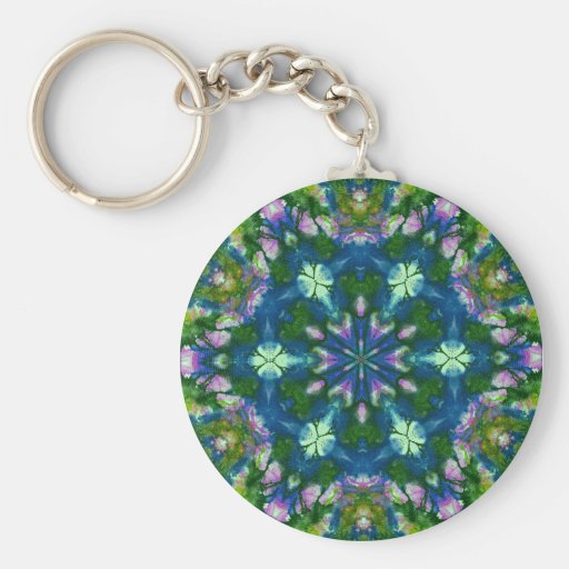 Awesome Tie Dye Inspired Retro Abstracts Key Chain