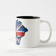 Awesome Union Jack Bulldog Coffee Mugs
